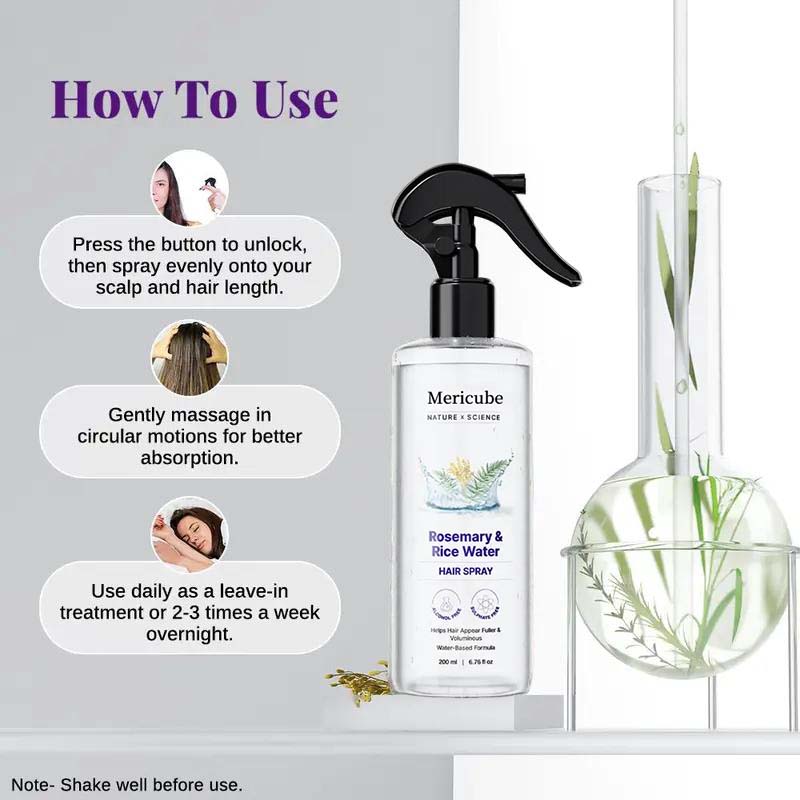 Rosemary & Rice Water Hair Spray | 200 mL source product image