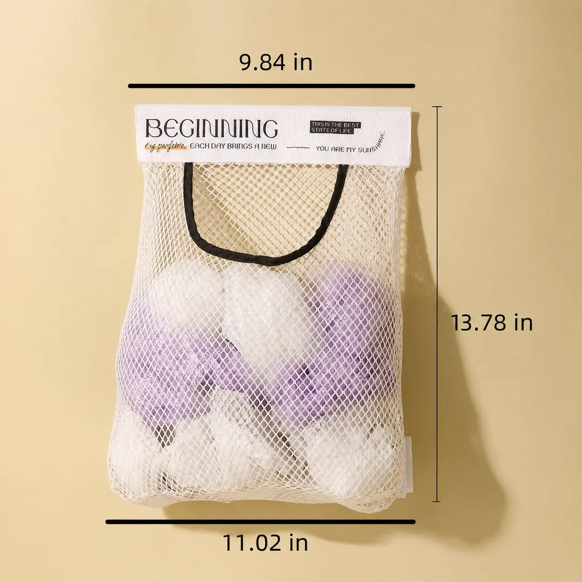 Adhesive Wall-Mounted Mesh Bag Organizer for Kitchen & Closet