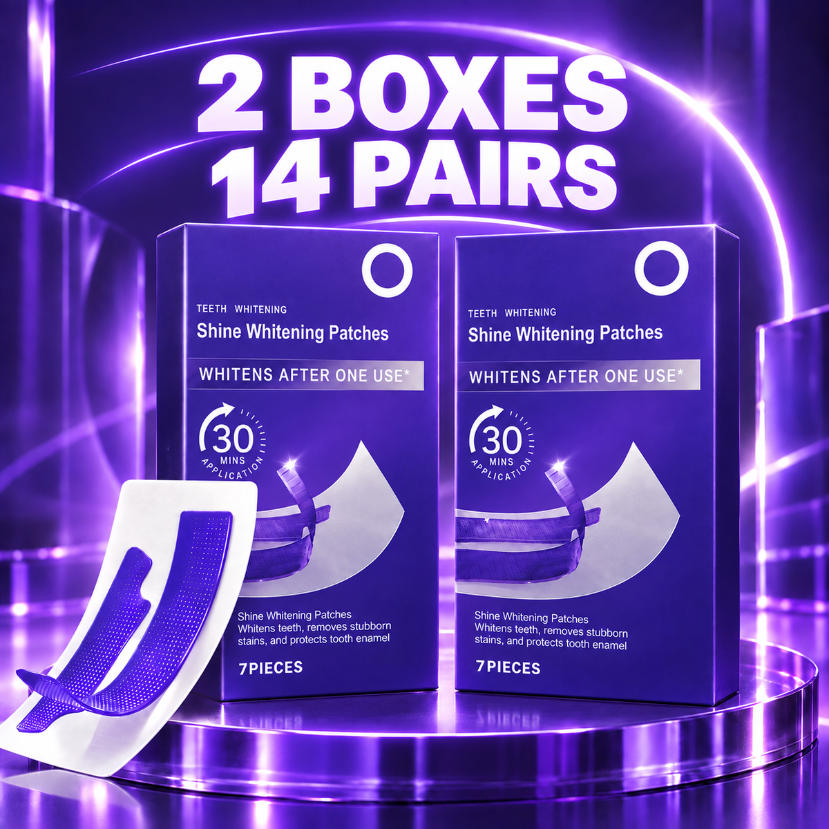 Shine Whitening Patches bundle - 2 boxes, 14 pairs